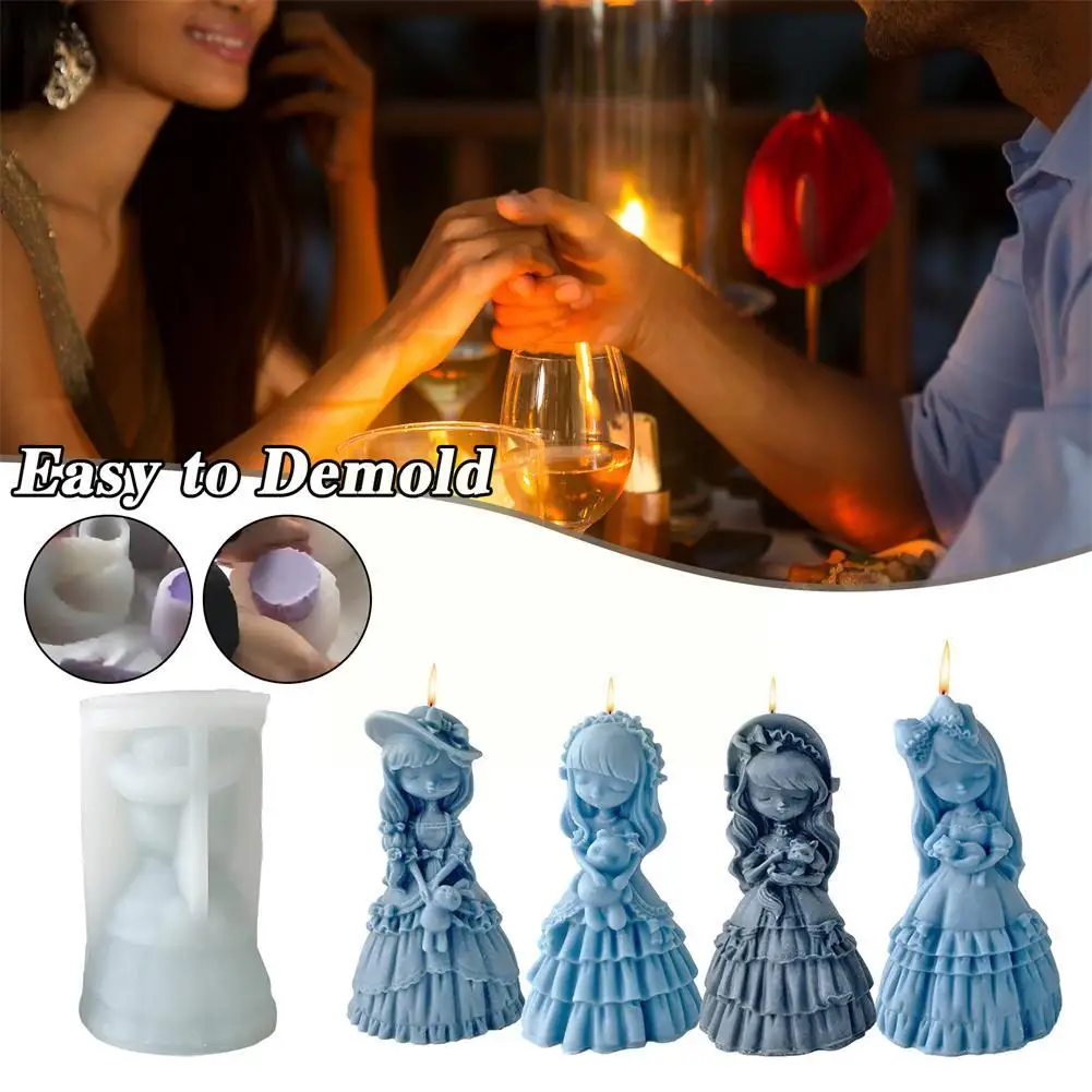 1pc Candle Silicone Mold DIY Cute Princess With Dress Handmade Craft Gifts Gypsum Making Candle Soap Scented Mould V4U6
1pc Candle Silicone Mold DIY Cute Princess With Dress Handmade Craft Gifts Gypsum Making Candle Soap Scented Mould V4U6