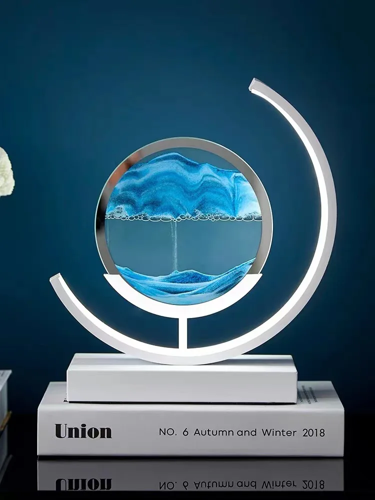 Quicksand Art LED Table Lamp Bedroom Moving Sand Night Light Sandscape Dynamic Glass Hourglass Sand Painting for Home Decoration
Quicksand Art LED Table Lamp Bedroom Moving Sand Night Light Sandscape Dynamic Glass Hourglass Sand Painting for Home Decoration