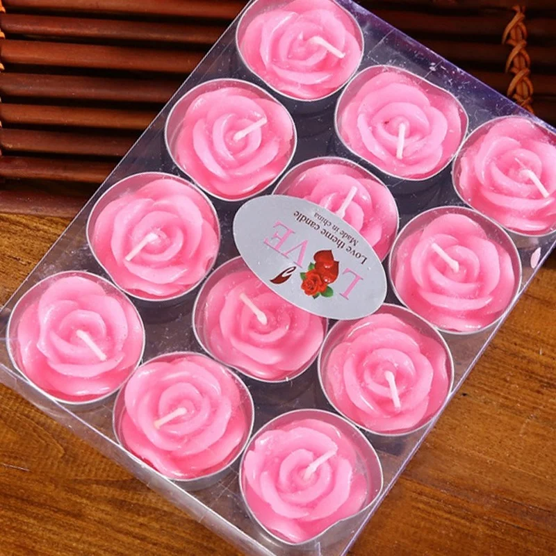 12 Pieces Mini Rose Shaped Smokeless Candles for Party Beautiful Home Decor Sweet Romantic Candles for Valentine's Day
12 Pieces Mini Rose Shaped Smokeless Candles for Party Beautiful Home Decor Sweet Romantic Candles for Valentine's Day