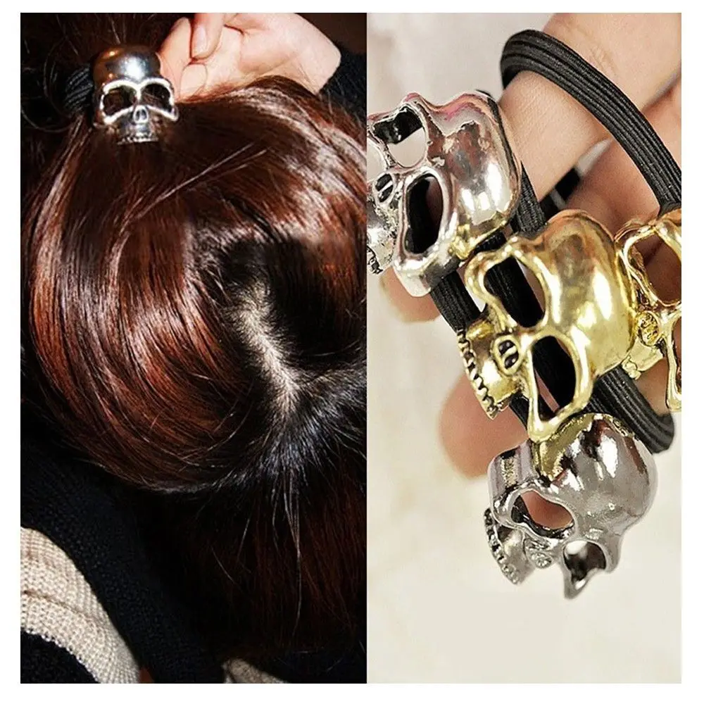 Fashion Vintage Punk Girl Halloween Costume Metal Skull Women Elastic Hair Rope Hairband
Fashion Vintage Punk Girl Halloween Costume Metal Skull Women Elastic Hair Rope Hairband