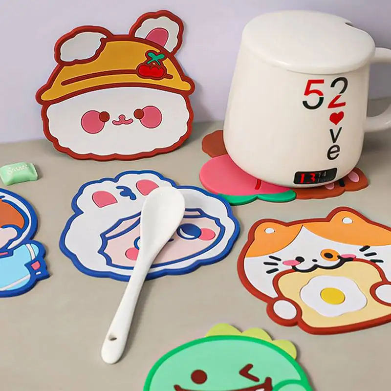 Korean Cartoon Silicone Waterproof Coaster Heat Insulation Table Mat Bear Animal Shape Cup Pad Non-Slip Coffee Milk Water Pad
Korean Cartoon Silicone Waterproof Coaster Heat Insulation Table Mat Bear Animal Shape Cup Pad Non-Slip Coffee Milk Water Pad