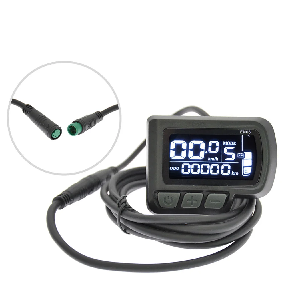 E-Bike EN06 LCD Display Control Panel 24-48V For Electric Bicycle Scooter 5pin/6pin LCD Display With Adapter Cable Bicicletas
E-Bike EN06 LCD Display Control Panel 24-48V For Electric Bicycle Scooter 5pin/6pin LCD Display With Adapter Cable Bicicletas