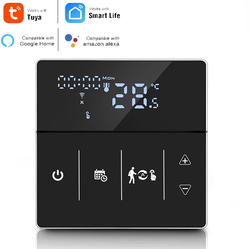 Tuya WiFi Smart Control Touch Screen Thermostat Electric Floor Heating Water/Gas Boiler Temperature Controller Alexa Google
Tuya WiFi Smart Control Touch Screen Thermostat Electric Floor Heating Water/Gas Boiler Temperature Controller Alexa Google
