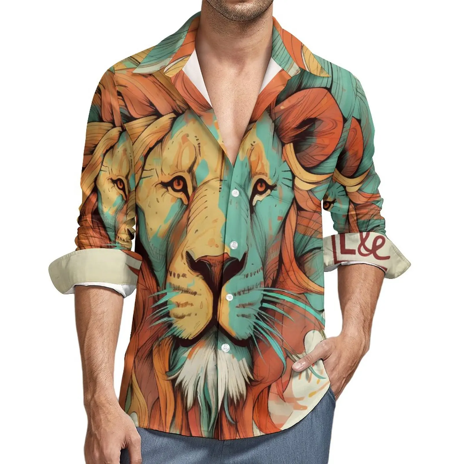Lion Funny Casual Shirt Mens Cartoon Realistic Shirt Autumn Novelty Blouses Long Sleeve Graphic Oversized Tops
Lion Funny Casual Shirt Mens Cartoon Realistic Shirt Autumn Novelty Blouses Long Sleeve Graphic Oversized Tops