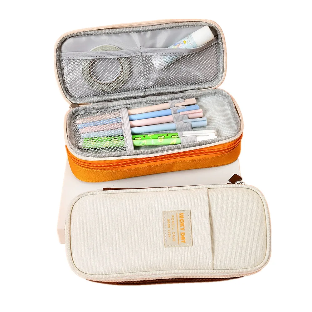 Double Layer Pencil Pen Cases School Students Stationery Bag Large Capacity Pencil Pouch Box High Quality Canvas Storage Case
Double Layer Pencil Pen Cases School Students Stationery Bag Large Capacity Pencil Pouch Box High Quality Canvas Storage Case
