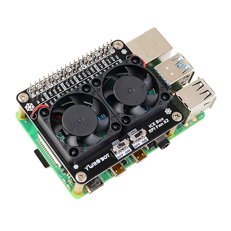Raspberry Pi 4, двойной охлаждающий вентилятор GPIO, плата расширения светодиодный светодиодным выключателем вентилятора, охлаждающий модуль для ...
Raspberry Pi 4, двойной охлаждающий вентилятор GPIO, плата расширения светодиодный светодиодным выключателем вентилятора, охлаждающий модуль для ...