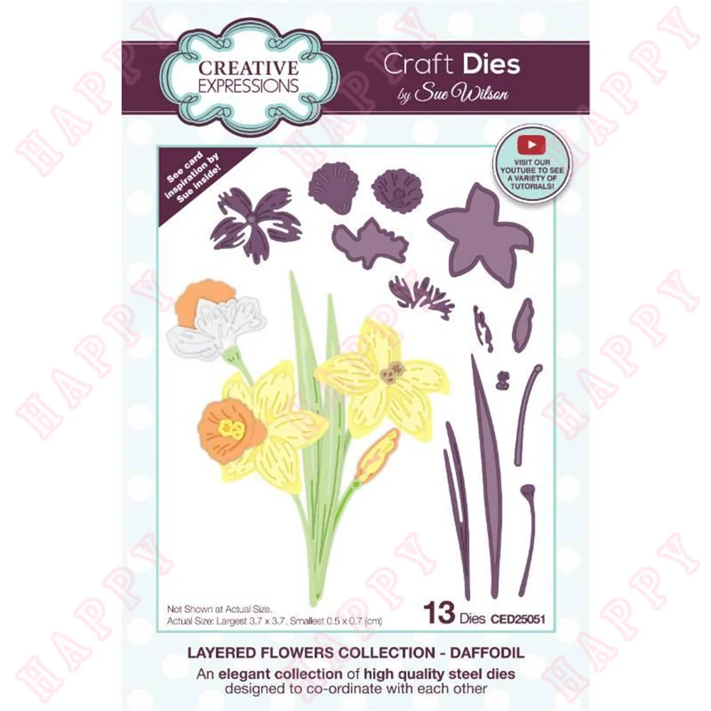 New Daffodil Metal Cutting Dies For DIY Scrapbooking Envelope Diary Photo Album Paper Cards Decorative Craft Embossing Template
New Daffodil Metal Cutting Dies For DIY Scrapbooking Envelope Diary Photo Album Paper Cards Decorative Craft Embossing Template