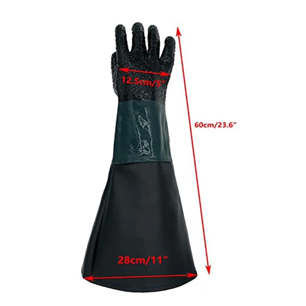 Gloves Sandblasting Gloves 1 Pair 60*30cm Accessories Comfortable Green Stitching Black PVC + Cotton Stitching
Gloves Sandblasting Gloves 1 Pair 60*30cm Accessories Comfortable Green Stitching Black PVC + Cotton Stitching