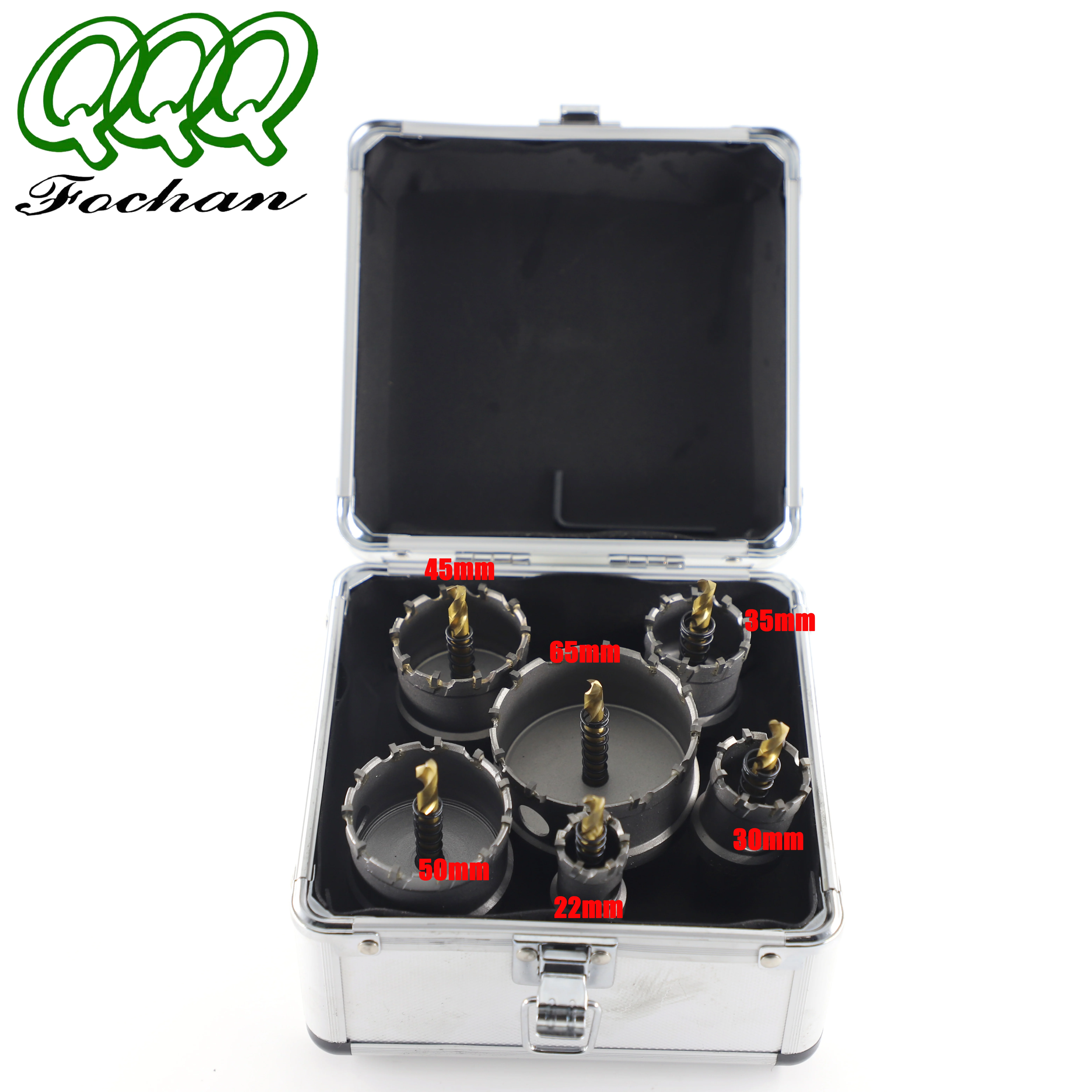 QQQ 6pcs/set 20-65mm TCT Hole Saw Drill Bit sets Alloy Carbide Cobalt Steel Cutter Stainless Steel Plate Iron Metal
QQQ 6pcs/set 20-65mm TCT Hole Saw Drill Bit sets Alloy Carbide Cobalt Steel Cutter Stainless Steel Plate Iron Metal