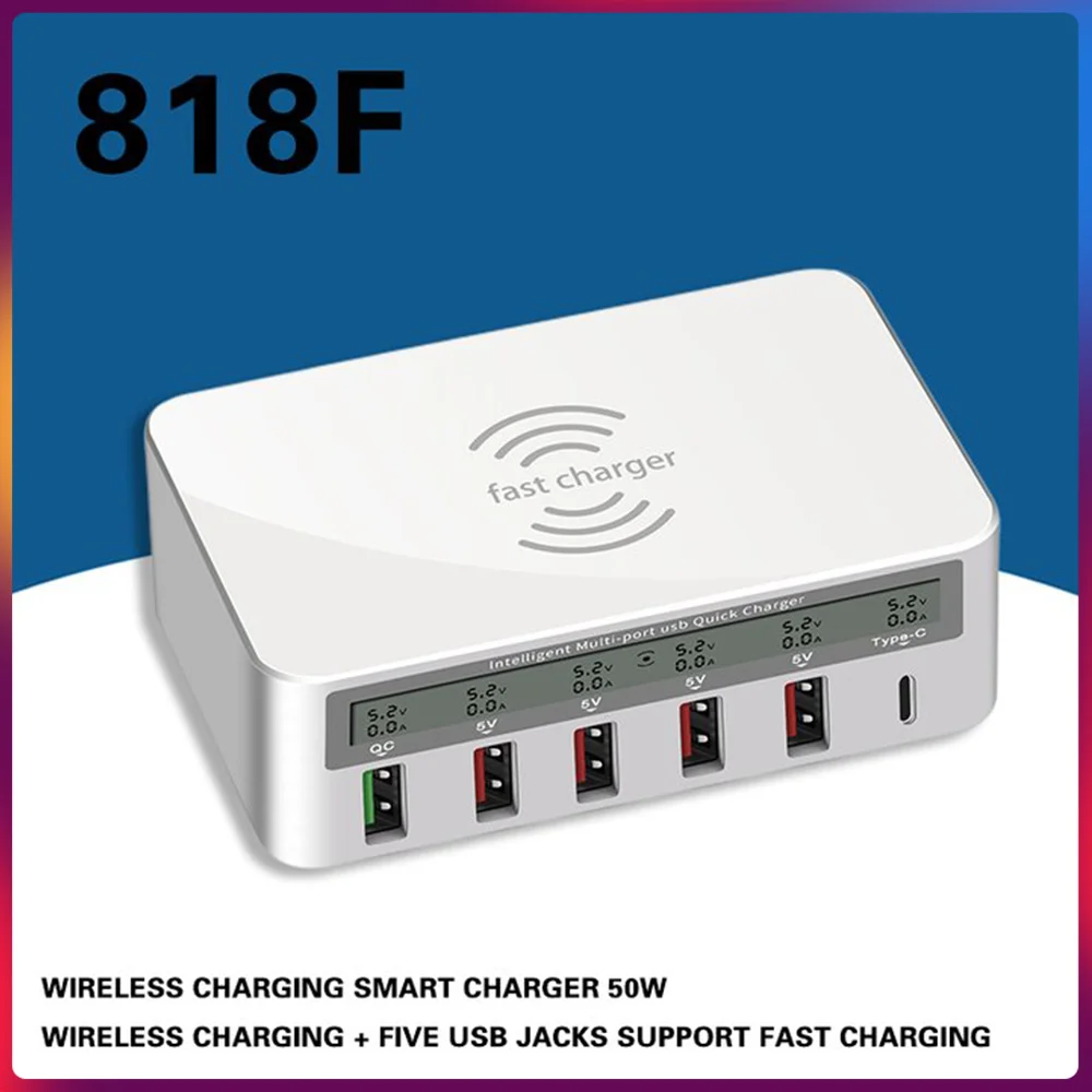 Multi QC3.0 818F Usb Charging Station Phone Charger 5 Ports For Iphone Samsung Xiaomi Smart Phones Tablet Pc Laptop Usb Chargeur
Multi QC3.0 818F Usb Charging Station Phone Charger 5 Ports For Iphone Samsung Xiaomi Smart Phones Tablet Pc Laptop Usb Chargeur