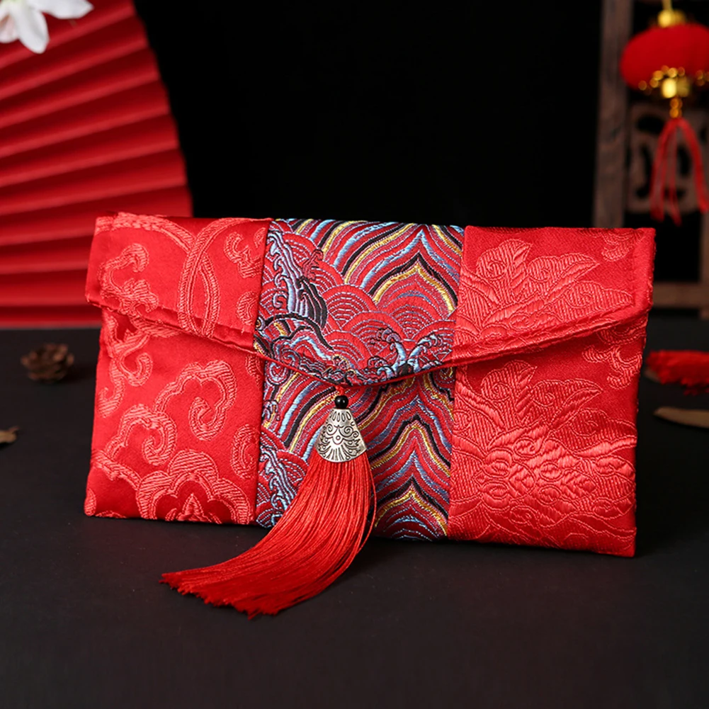 2022 New Year Hongbao Silk Red Envelopes Chinese Lucky Pockets with Tassel for New Year Spring Festival Birthday Wedding
2022 New Year Hongbao Silk Red Envelopes Chinese Lucky Pockets with Tassel for New Year Spring Festival Birthday Wedding