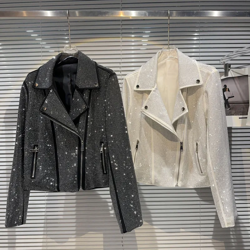 PREPOMP 2023 Autumn New Collection Long Sleeve Skew Zippers Rhinestone Diamonds Jacket Women Coat GL111
PREPOMP 2023 Autumn New Collection Long Sleeve Skew Zippers Rhinestone Diamonds Jacket Women Coat GL111