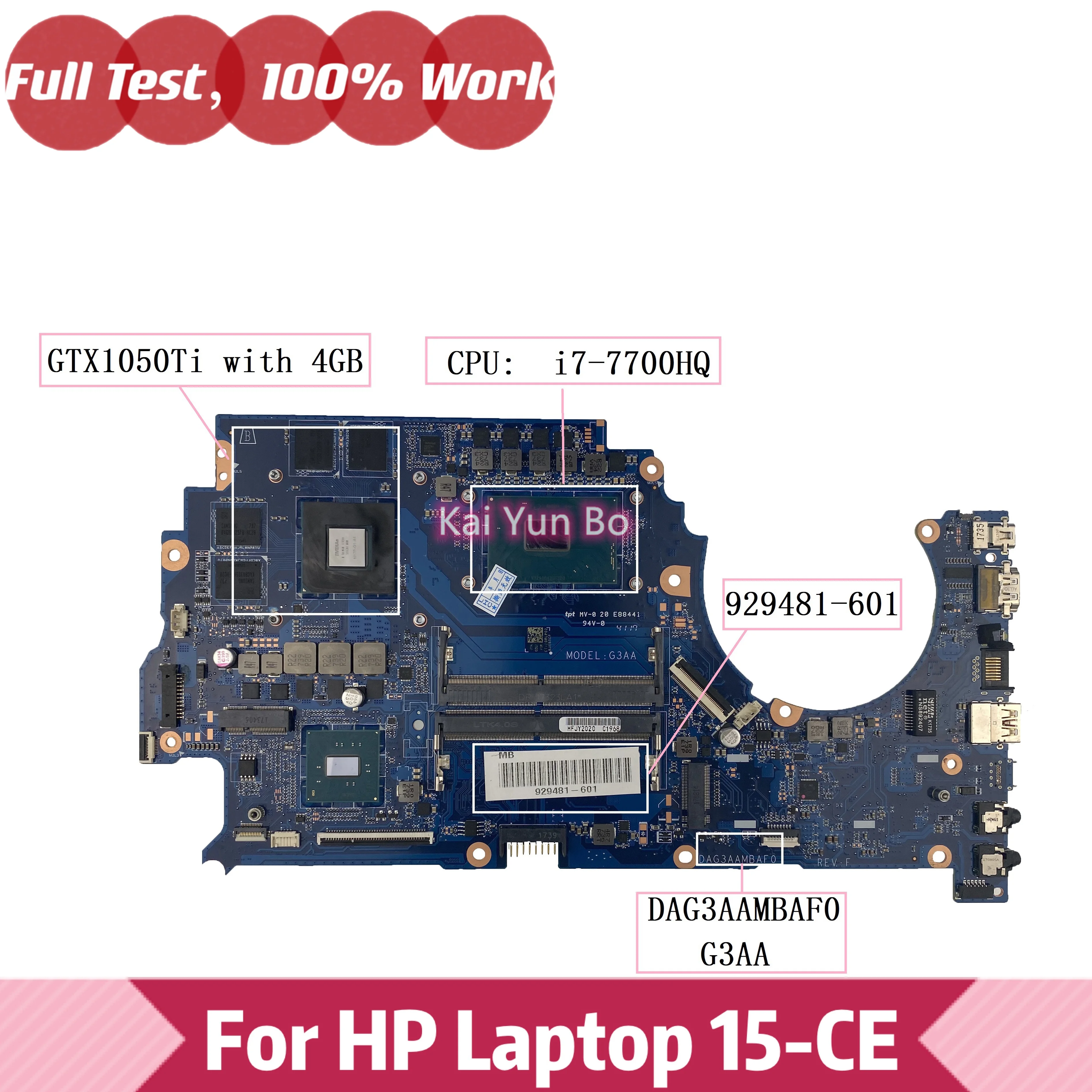 Материнская плата для ноутбука HP Omen TPN-Q194 15-CE 15T-CE 15-ce002la G3AA DAG3AAMBAF0 929481-001 929481-601 W i7-7700HQ GTX1050Ti 4 ГБ
Материнская плата для ноутбука HP Omen TPN-Q194 15-CE 15T-CE 15-ce002la G3AA DAG3AAMBAF0 929481-001 929481-601 W i7-7700HQ GTX1050Ti 4 ГБ