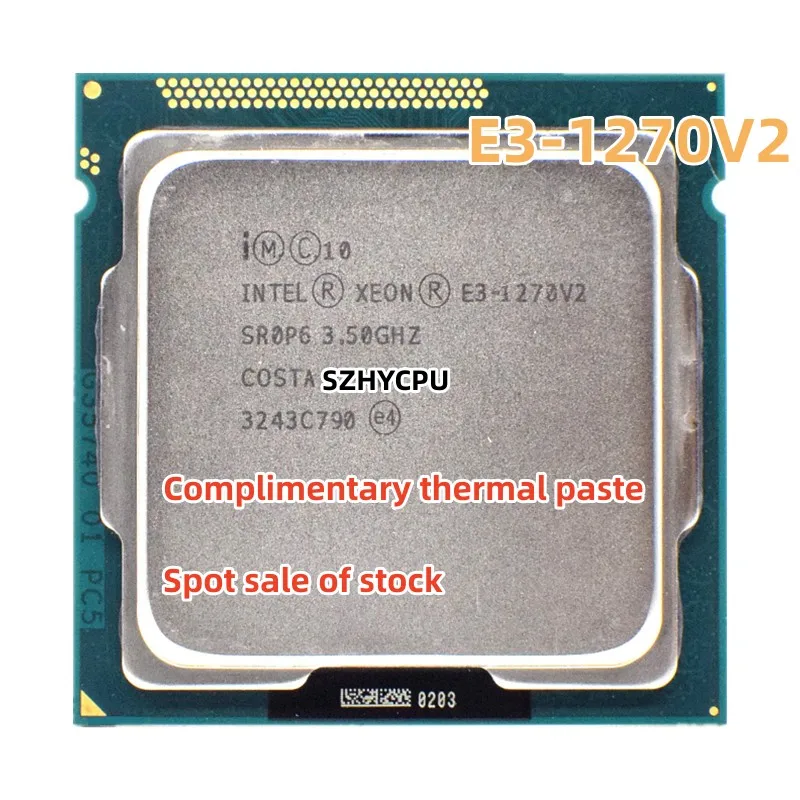 

Used Intel Xeon E3 1270 V2 Processor 3.5GHz LGA1155 8MB Quad Core CPU SR0P6