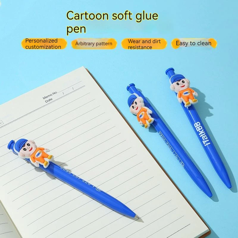 Spot Cartoon Pvc Soft Glue Pen Cute Soft Glue Pen Silicone Neutral Pen Student Stationery Ballpoint Pen Student Use Press Type
Spot Cartoon Pvc Soft Glue Pen Cute Soft Glue Pen Silicone Neutral Pen Student Stationery Ballpoint Pen Student Use Press Type