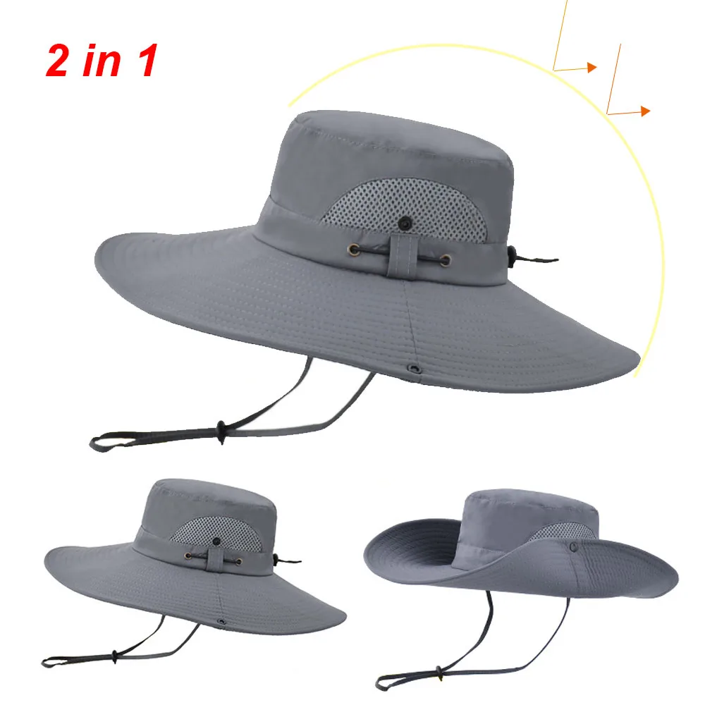 Fishing Bucket Hat Men's Panama Hats Solid Cap Wide Brim Gorras Arm Sleeve Anti-UV Sun Caps Women Summer Autumn Hiking Camping
Fishing Bucket Hat Men's Panama Hats Solid Cap Wide Brim Gorras Arm Sleeve Anti-UV Sun Caps Women Summer Autumn Hiking Camping