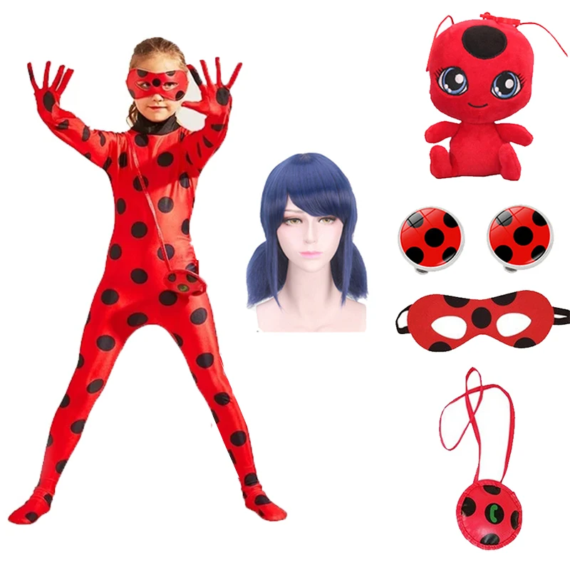 Easter Marinette Cosplay Costumes Christmas Child Bug Costume for Girls-Red Dress Up Jumpsuit Mask Bag Party Little Beetle Suits
Easter Marinette Cosplay Costumes Christmas Child Bug Costume for Girls-Red Dress Up Jumpsuit Mask Bag Party Little Beetle Suits