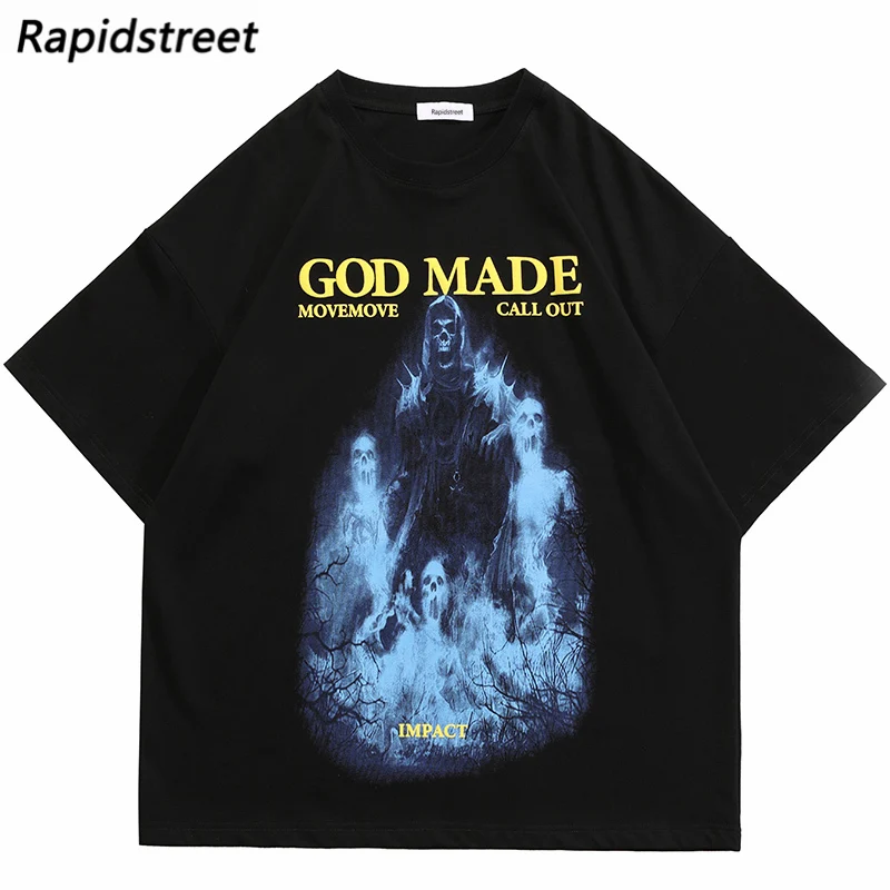 Streetwear Harajuku T-Shirt Hip Hop Ghost Letter Printed T Shirt 2022 Men Summer Short Sleeve Tshirt Cotton Casual Tops Tees
Streetwear Harajuku T-Shirt Hip Hop Ghost Letter Printed T Shirt 2022 Men Summer Short Sleeve Tshirt Cotton Casual Tops Tees