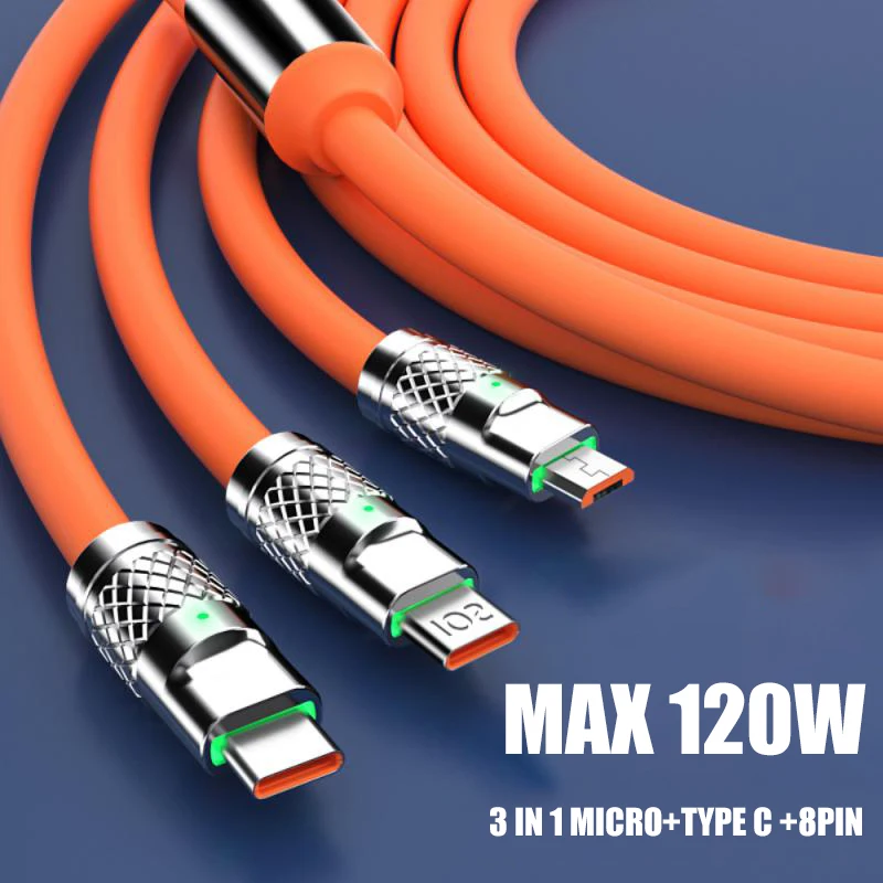 3 in 1 Fast Charging USB To Type C Cable For iPhone Micro USB Type-C Charging Cable For Huawei Samsung Xiaomi Phone Accessories
3 in 1 Fast Charging USB To Type C Cable For iPhone Micro USB Type-C Charging Cable For Huawei Samsung Xiaomi Phone Accessories
