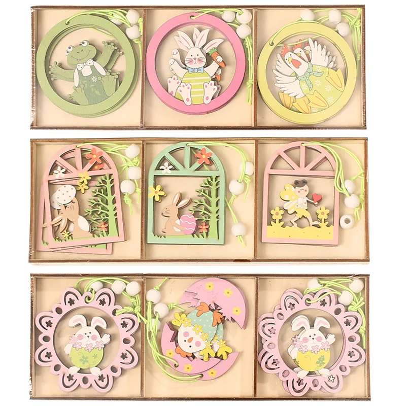 9pcs/set Easter Rabbit Wooden Pendants Hanging Painting Bunny Wood Crafts DIY Decor Easter Decorations for Home Kids Gift
9pcs/set Easter Rabbit Wooden Pendants Hanging Painting Bunny Wood Crafts DIY Decor Easter Decorations for Home Kids Gift