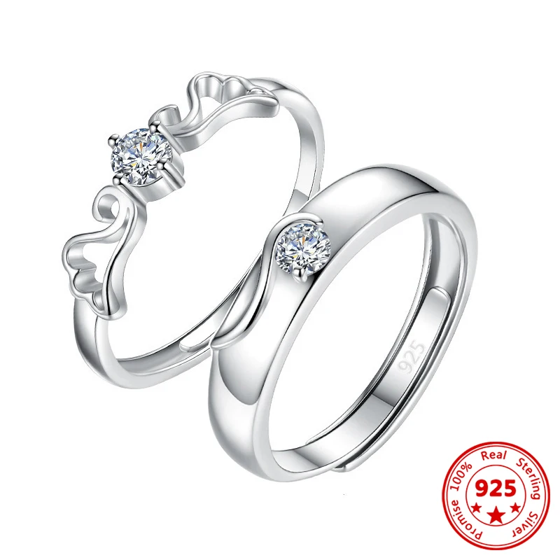Stylish Simplicity 925 Sterling Silver Angel Wings Couple Ring Opening Adjustable Luxury Jewelry Gift
Stylish Simplicity 925 Sterling Silver Angel Wings Couple Ring Opening Adjustable Luxury Jewelry Gift