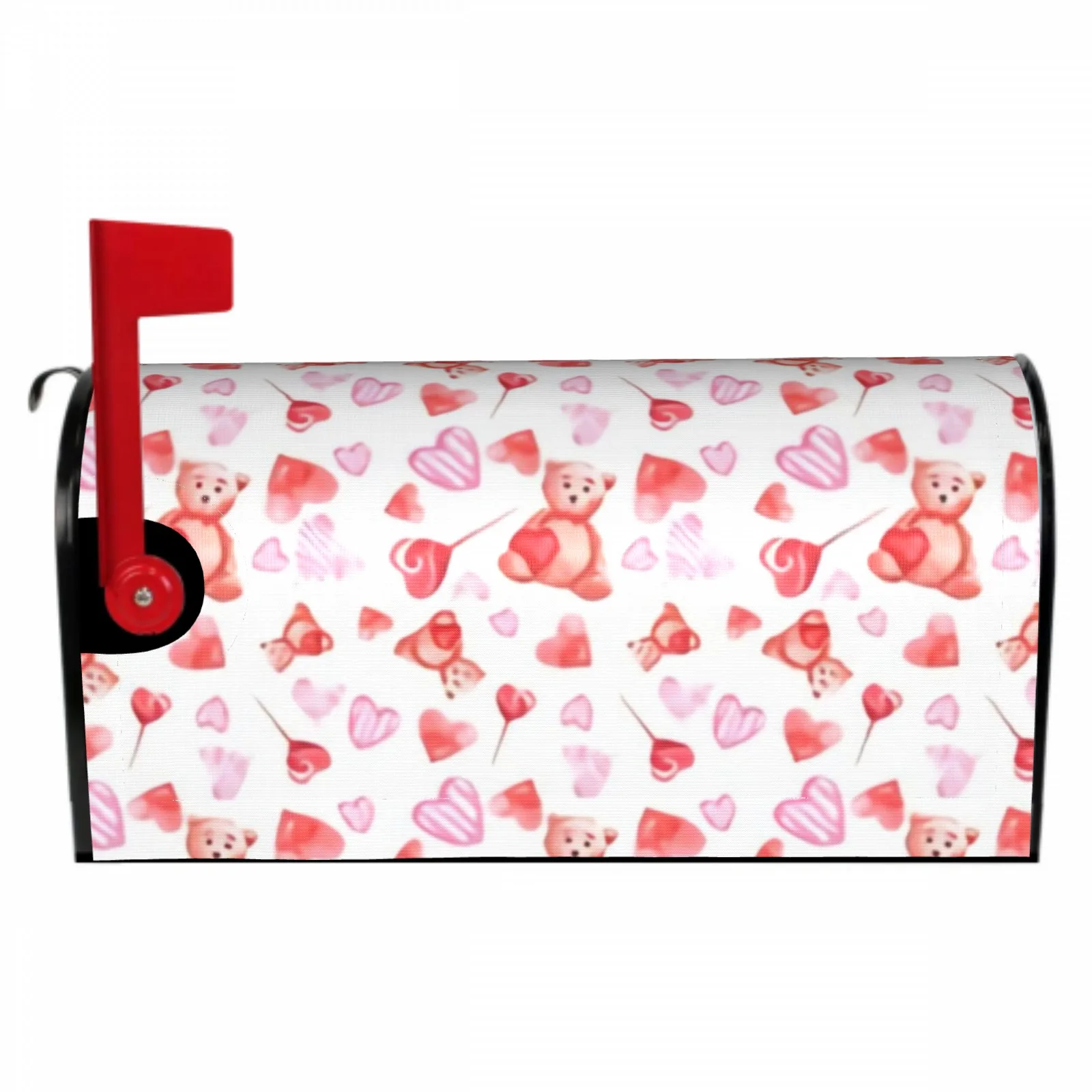 Pink Heart Shapes And Bear Magnetic Mailbox Cover Standard Size Post Box Cover Wrap Decoration Garden Outdoor
Pink Heart Shapes And Bear Magnetic Mailbox Cover Standard Size Post Box Cover Wrap Decoration Garden Outdoor