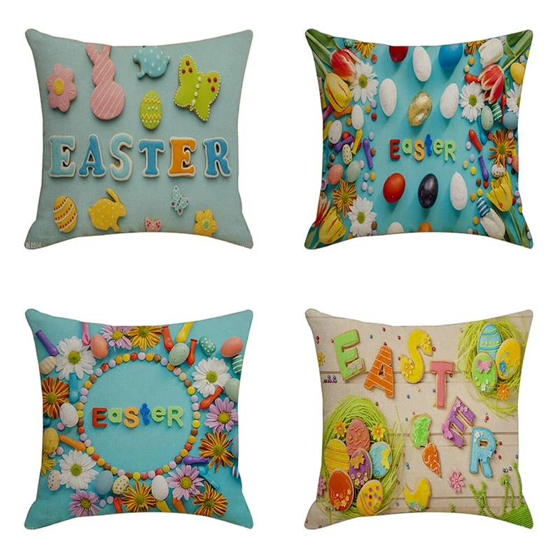 4Pcs Easter Cushion Cover Children Series Easter Egg Flower Letter Pattern Linen Throw Pillow Case Decorative Home Sofa
4Pcs Easter Cushion Cover Children Series Easter Egg Flower Letter Pattern Linen Throw Pillow Case Decorative Home Sofa
