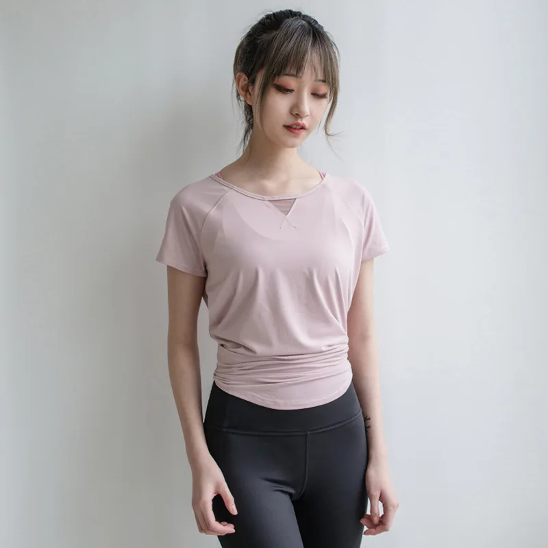 SS121 популярная женская футболка с коротким рукавом, однотонная повседневная одежда для йоги
SS121 популярная женская футболка с коротким рукавом, однотонная повседневная одежда для йоги
