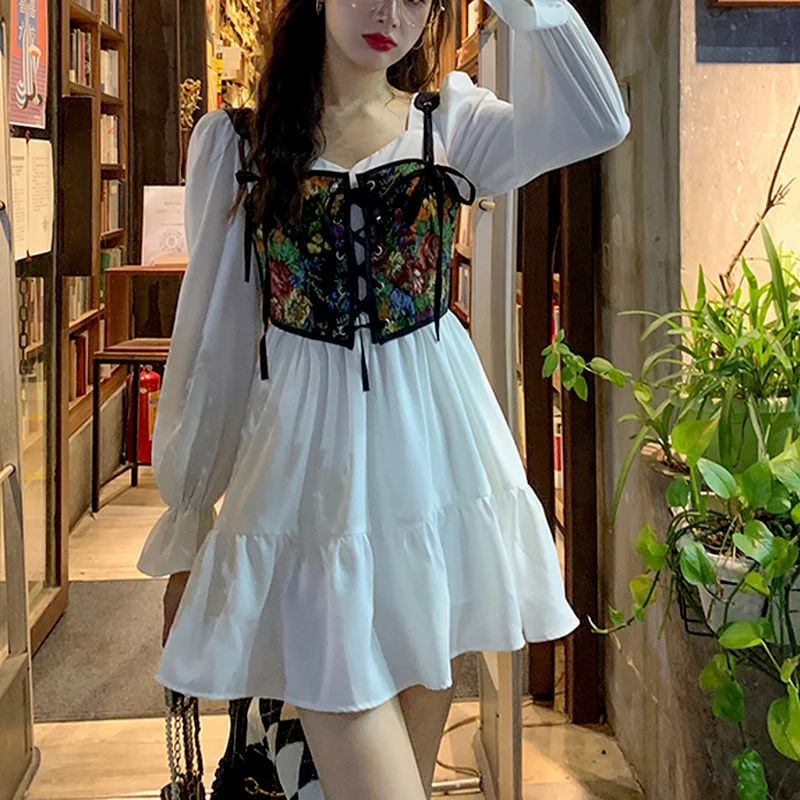 Jaoan Two Piece Setsfashion Retro Square Neck With A Slim Waist And Age Reduching Roreign Style Long Sleeved A-line Woman Dress
Jaoan Two Piece Setsfashion Retro Square Neck With A Slim Waist And Age Reduching Roreign Style Long Sleeved A-line Woman Dress