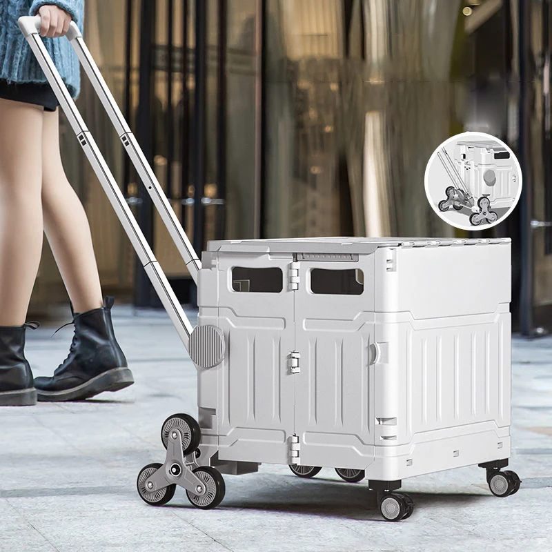 50L Portable Grocery Box Cart Lightweight Shopping Trolley Large Capacity with 8 Universal Wheel Telescopic Rod for Travel
50L Portable Grocery Box Cart Lightweight Shopping Trolley Large Capacity with 8 Universal Wheel Telescopic Rod for Travel