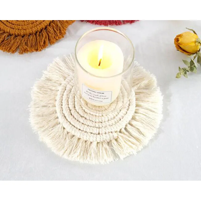 HOT Bohemia Hand Natural Jute Burlap rope tassels table place mat pad Cloth Coffee tea placemat cup dining coaster doily kitchen
HOT Bohemia Hand Natural Jute Burlap rope tassels table place mat pad Cloth Coffee tea placemat cup dining coaster doily kitchen