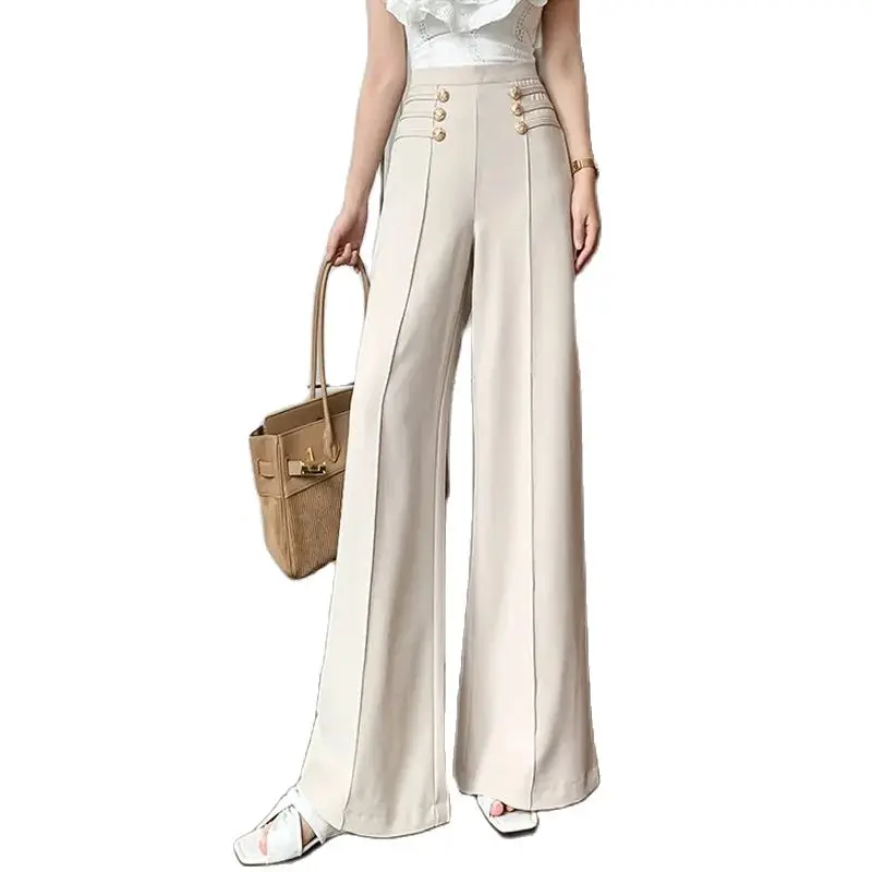 Fashion Wide-Leg Pants Women's Spring Summer New Korean Version High Waist And High Straight Pants Loose Slim Casual Pants
Fashion Wide-Leg Pants Women's Spring Summer New Korean Version High Waist And High Straight Pants Loose Slim Casual Pants
