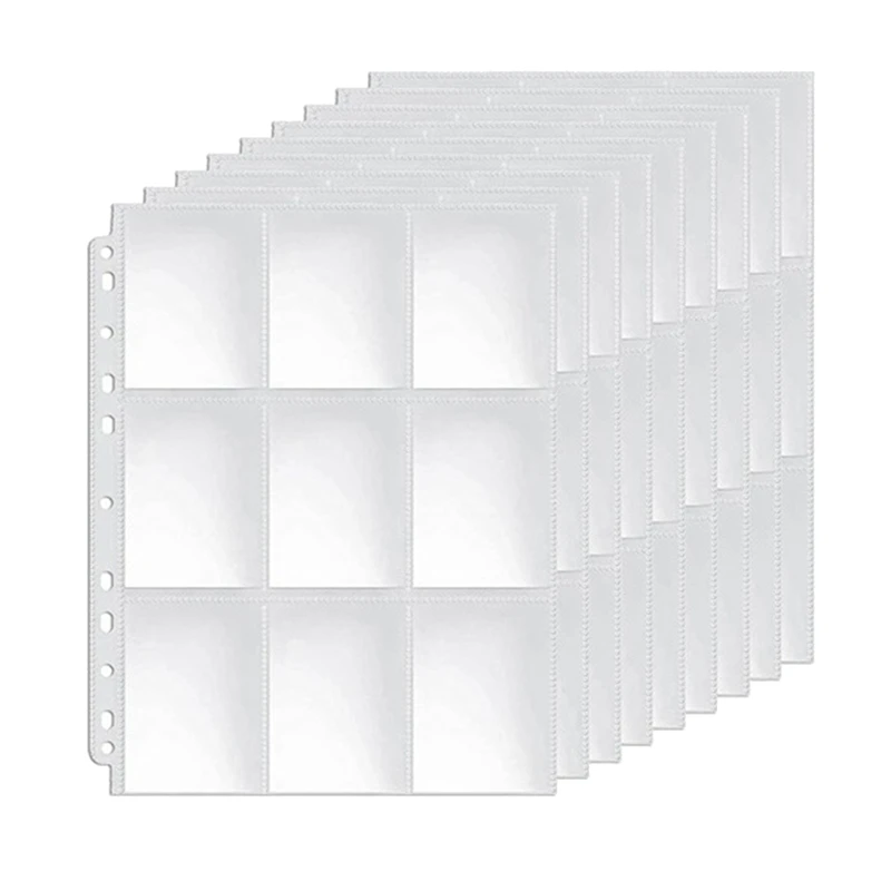 HOT-100Pcs 9 Карманные игровые кармашки для карт, бумажники для хранения, с 11 отверстиями для 3-х кольцевых связок
HOT-100Pcs 9 Карманные игровые кармашки для карт, бумажники для хранения, с 11 отверстиями для 3-х кольцевых связок