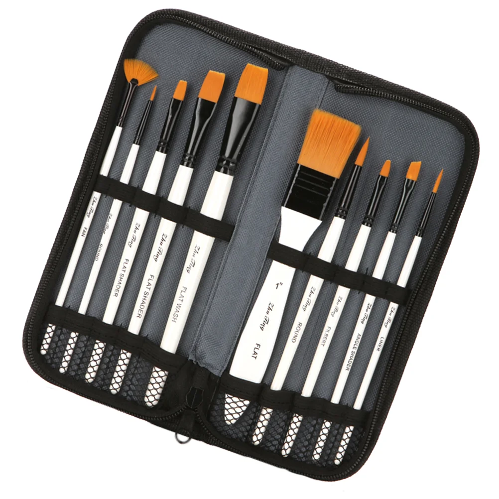 10Pcs Oil Painting Kit Nylon Hair Brush Set with Storage Bag for Pigment Watercolor Painting Drawing
10Pcs Oil Painting Kit Nylon Hair Brush Set with Storage Bag for Pigment Watercolor Painting Drawing