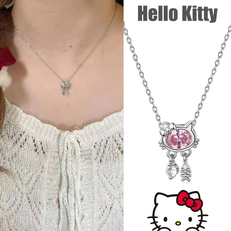 Ожерелье Sanrio Kawaii Hello Kitty для девушек, мультяшная Милая простая цепочка до ключиц, студенческие модные аниме аксессуары, подарок для подруги
Ожерелье Sanrio Kawaii Hello Kitty для девушек, мультяшная Милая простая цепочка до ключиц, студенческие модные аниме аксессуары, подарок для подруги