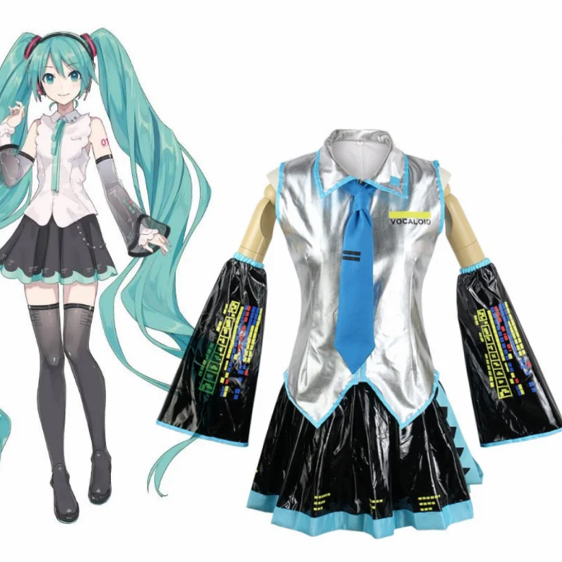 MIKU аниме JK Униформа Женский костюм лакированная кожа косплей костюм Японская девушка Королевский высокий принцесса
MIKU аниме JK Униформа Женский костюм лакированная кожа косплей костюм Японская девушка Королевский высокий принцесса
