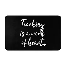 Teaching Is A Work Of Heart-Teacher Gift 3 Sizes Home Rug Room Carpet Teaching For Teacher I Love My Teacher Worlds Best