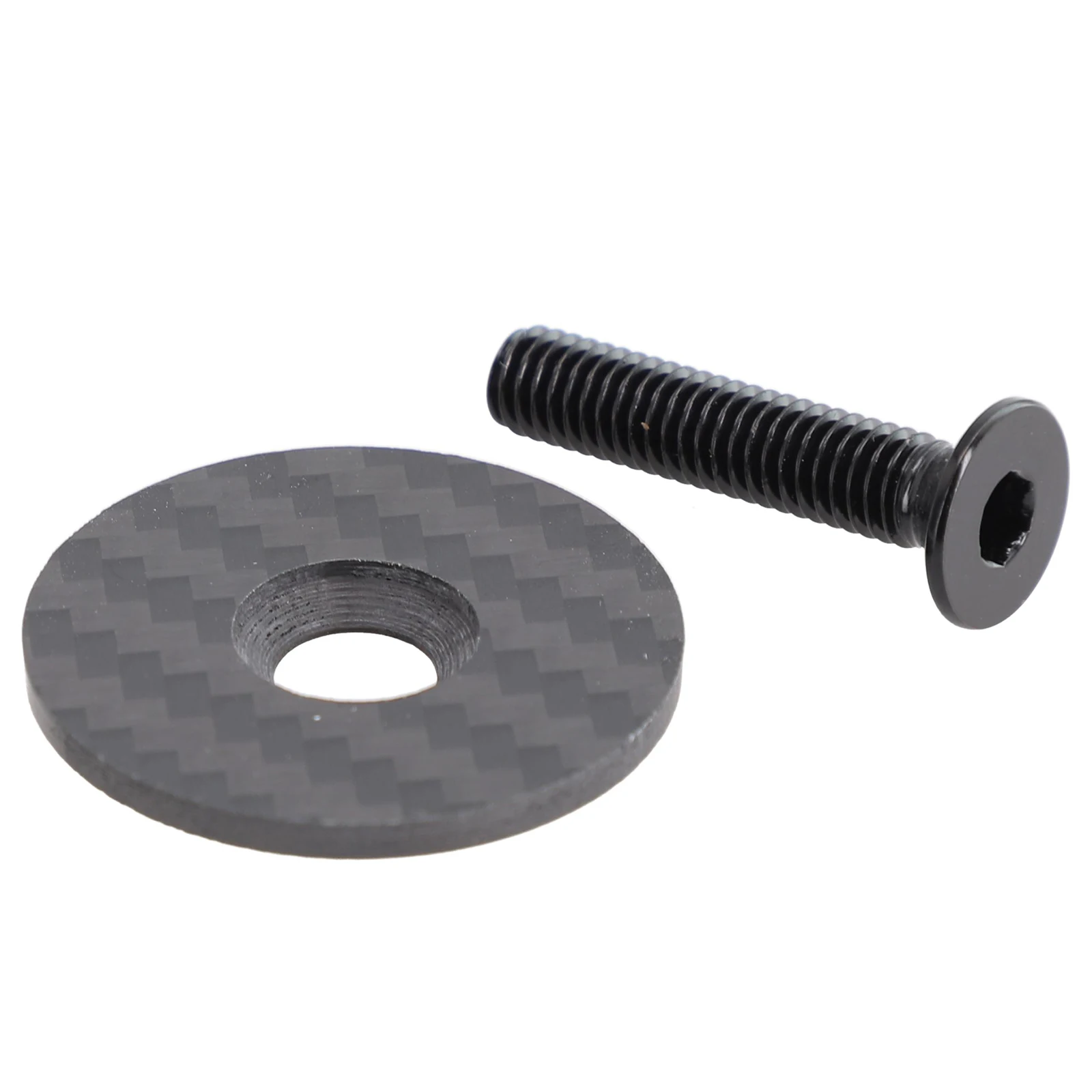 Lightweight Carbon Fiber Headset Stem Cap Cover with Titanium Bolt Suitable for 31 8mm Steerer Easy to Install
Lightweight Carbon Fiber Headset Stem Cap Cover with Titanium Bolt Suitable for 31 8mm Steerer Easy to Install
