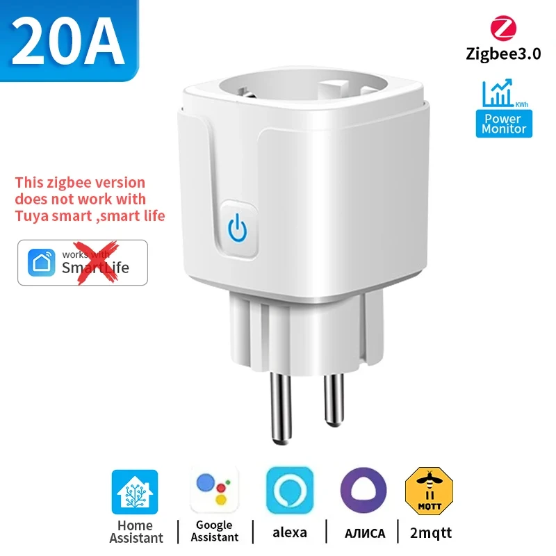 Умная розетка TNCE Tuya WiFi/Zigbee 16A/20A
Умная розетка TNCE Tuya WiFi/Zigbee 16A/20A