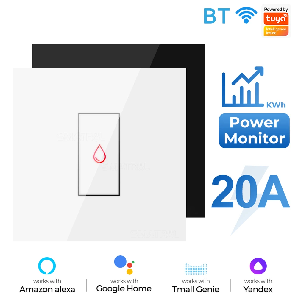 EU WiFi Boiler Water Heater Switch Tuya Smart Life App Remote Control Timer 4400W 20A Power Monitor Works with Alexa Google Home
EU WiFi Boiler Water Heater Switch Tuya Smart Life App Remote Control Timer 4400W 20A Power Monitor Works with Alexa Google Home