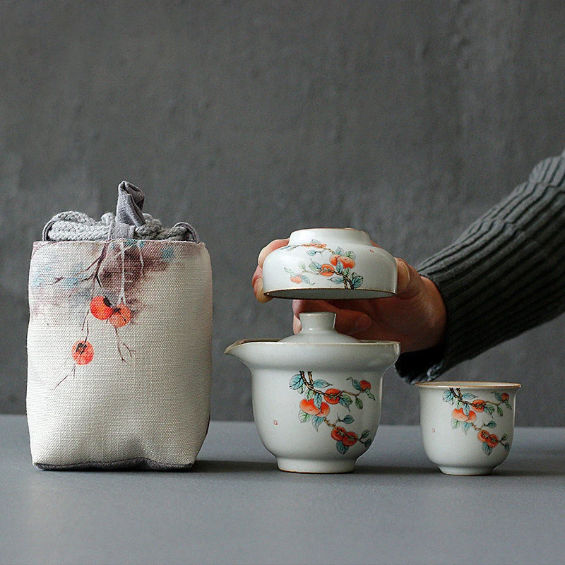 Portable Ceramics Tea Pot and Cup Set Chinese Tea Infuser Customized Tea Ceremony Supplies Travel Tea Set A Pot of Two Cups
Portable Ceramics Tea Pot and Cup Set Chinese Tea Infuser Customized Tea Ceremony Supplies Travel Tea Set A Pot of Two Cups