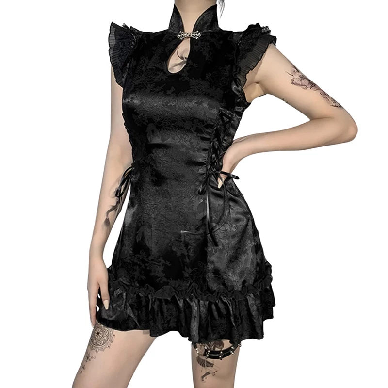 Женское Короткое платье без рукавов, готическое облегающее платье с цветочным узором, черное ажурное праздничное новогоднее платье, лето ...
Женское Короткое платье без рукавов, готическое облегающее платье с цветочным узором, черное ажурное праздничное новогоднее платье, лето ...