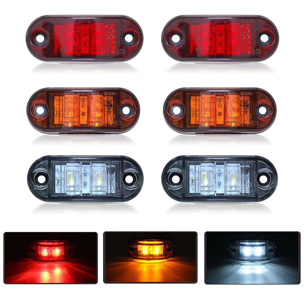 2pcs Led Side Marker 10-30V LED Light For Cars Trucks Trailers Clearance Lamp lights For Trailer Boat Lorry Van White Red Yellow 
2pcs Led Side Marker 10-30V LED Light For Cars Trucks Trailers Clearance Lamp lights For Trailer Boat Lorry Van White Red Yellow