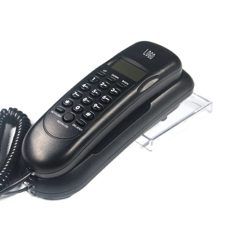 

VTC-50 Проводной стационарный телефон с ЖК-дисплеем Повторный набор последнего номера Настольный и настенный телефон для дома и