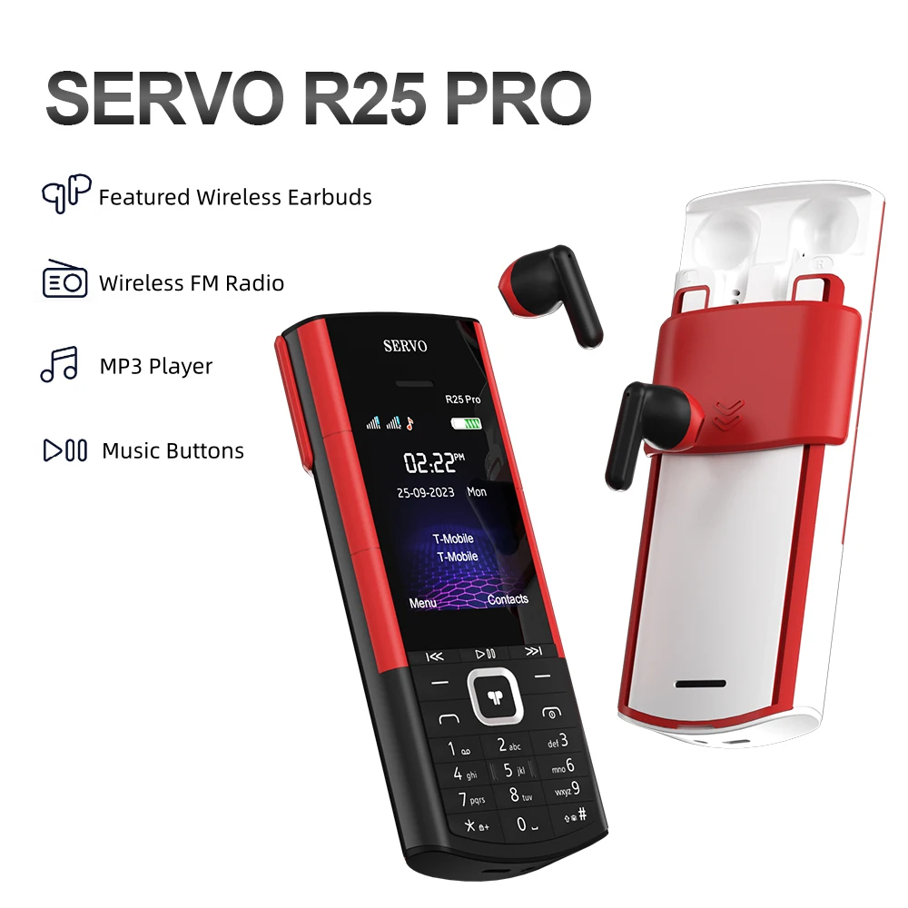SERVO R25 PRO Креативный телефон Двойной SIM 2G GSM Super Sound Черный список Bluetooth Вызов Быстрый набор
SERVO R25 PRO Креативный телефон Двойной SIM 2G GSM Super Sound Черный список Bluetooth Вызов Быстрый набор