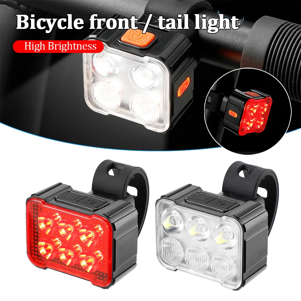 MTB Road Bicycle LED Light Front Rear Light USB Charging Bike Headlight Taillight Waterproof Cycling Flashlight Safety Lamp
MTB Road Bicycle LED Light Front Rear Light USB Charging Bike Headlight Taillight Waterproof Cycling Flashlight Safety Lamp