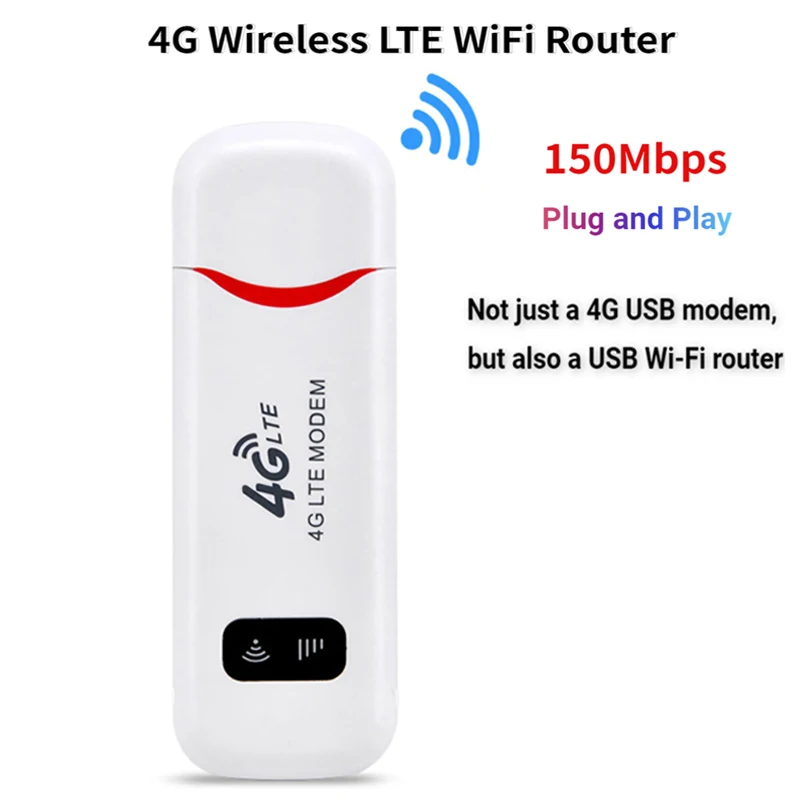 

Ieee802.11b/g/n Modem Stick Portable Usb Dongle Mobile Hotspot Sim Card Wireless Router Sim Card Mobile Broadband 150mbps 4g Lte