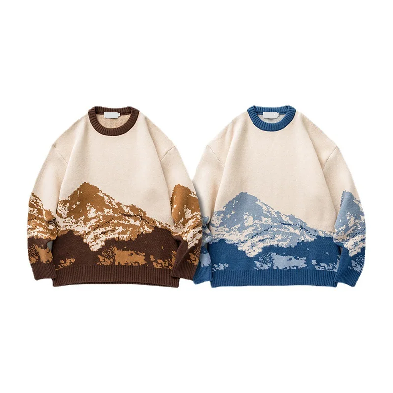 Men Harajuku Moutain Winter Spring Sweaters 2022 Pullover Oversized Korean Fashions Vintage Clothes Temperament Tops Ladies New
Men Harajuku Moutain Winter Spring Sweaters 2022 Pullover Oversized Korean Fashions Vintage Clothes Temperament Tops Ladies New