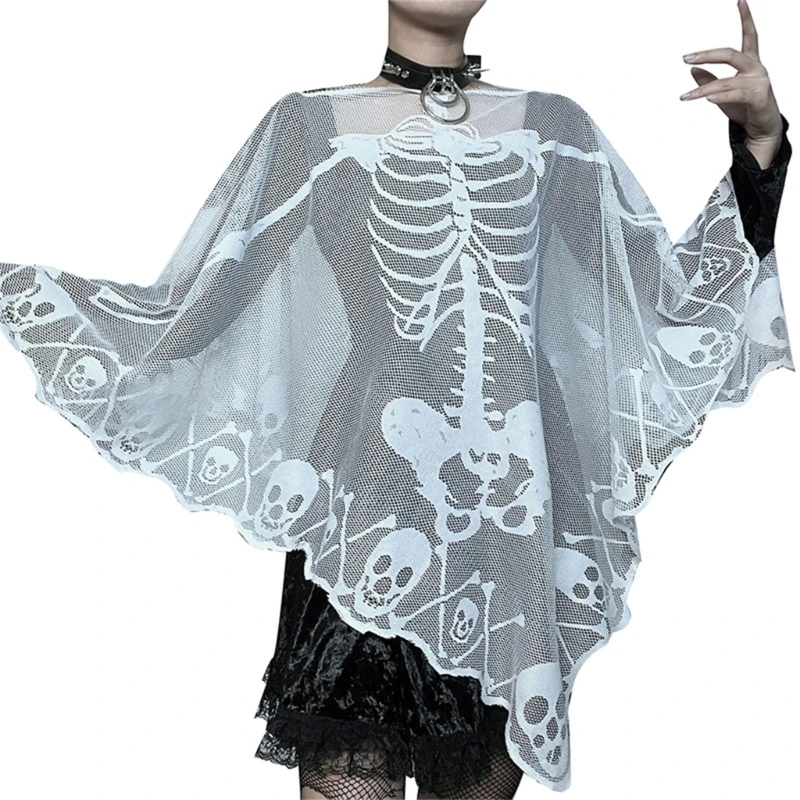Halloween Skull Cape for Women Men Scary Lace Shawl Dark Series Gothic Skeleton Cloak for Theme Party Stage Performances
Halloween Skull Cape for Women Men Scary Lace Shawl Dark Series Gothic Skeleton Cloak for Theme Party Stage Performances