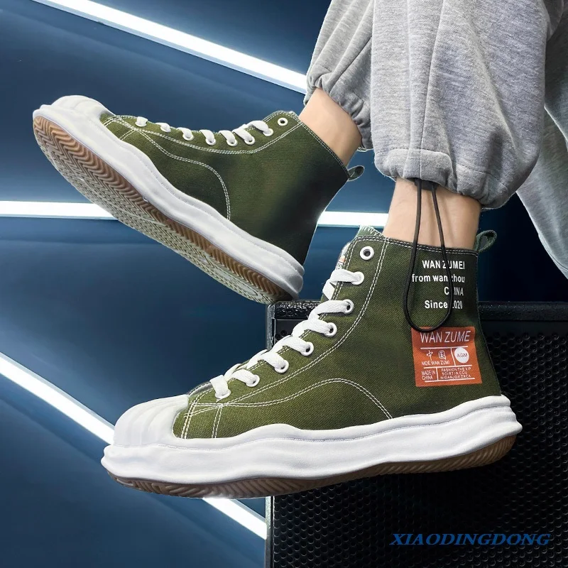 Spring Green Shoes Men Casual Platform Canvas Sneakers Men's Vulcanize Shoes Shell Toe High Sneakers for Male chaussures hommes
Spring Green Shoes Men Casual Platform Canvas Sneakers Men's Vulcanize Shoes Shell Toe High Sneakers for Male chaussures hommes